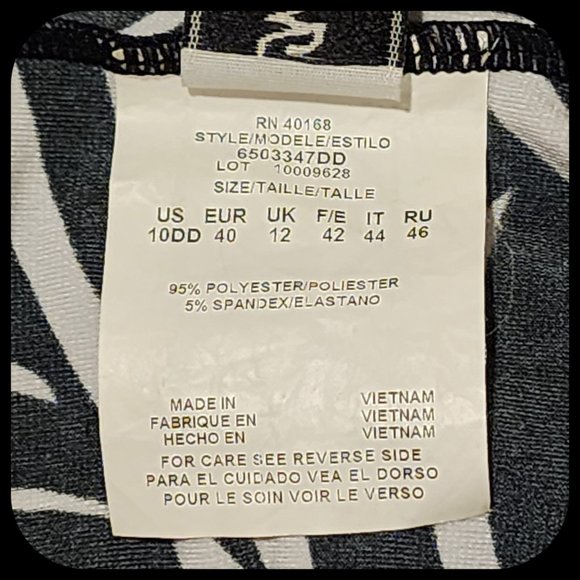 MIRACLE SUIT || Black & White Love Knot Tankini (SIZE 10DD) - Picture 7 of 7